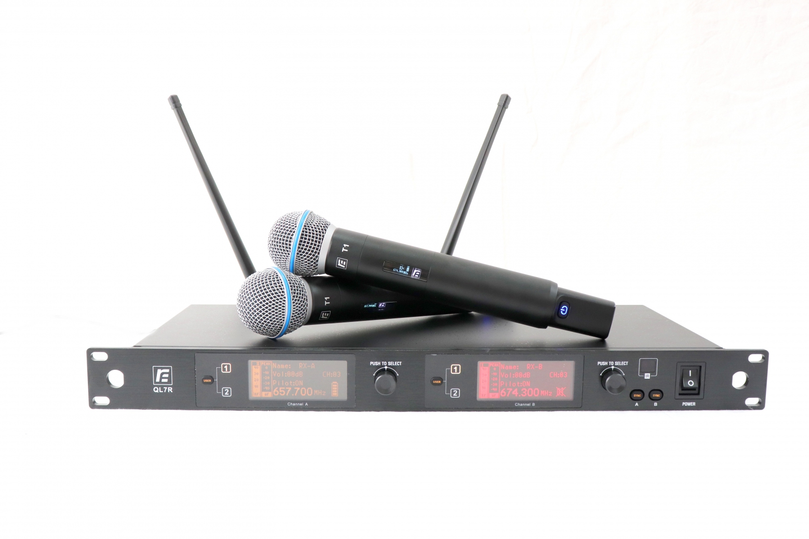 RFIntell QL7R/T1-A 651,800-683,400 МГц 2-канальная радиосистема с 2-мя ручными микрофонами в Уренгое