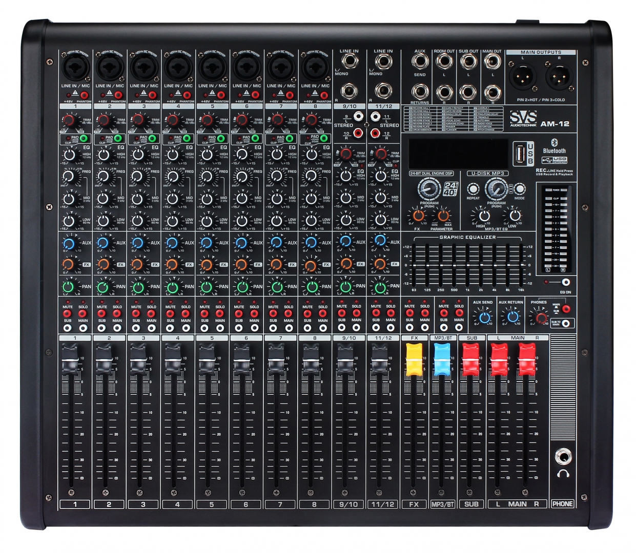 SVS Audiotechnik mixers AM-12 Микшерный пульт аналоговый, 12-канальный в Уренгое