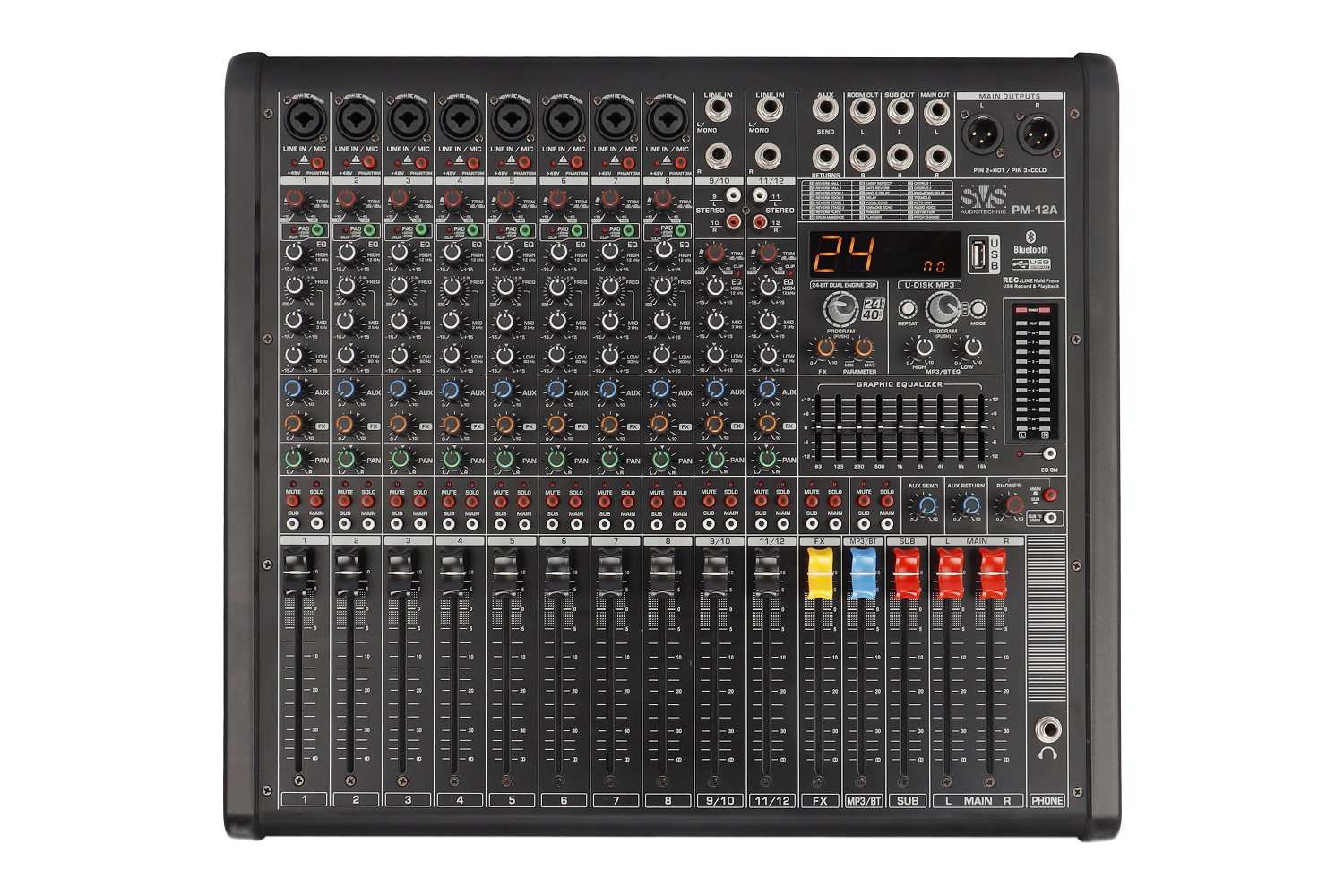 SVS Audiotechnik mixers PM-12A Активный аналоговый микшерный пульт, 12-канальный в Уренгое